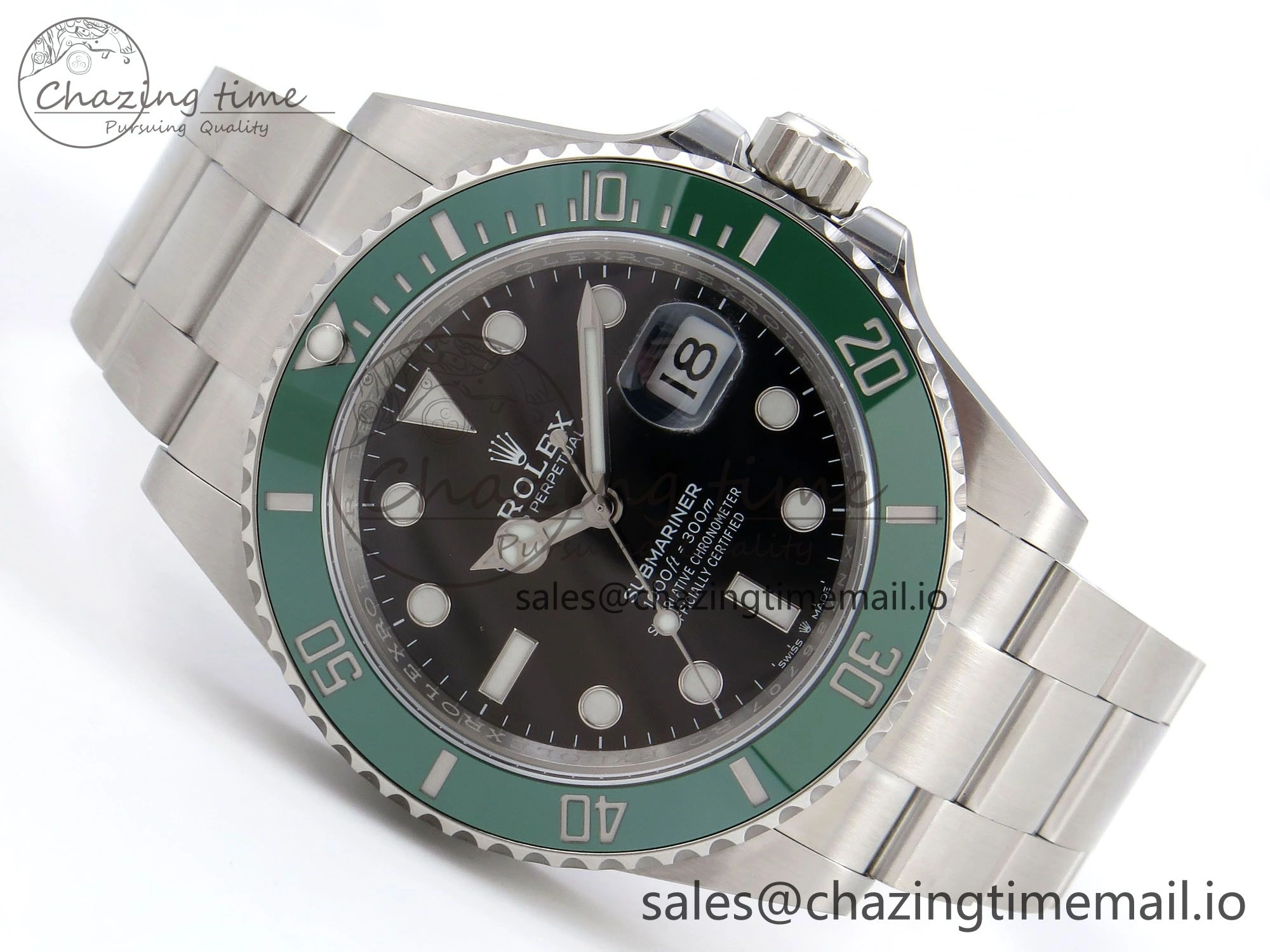 Submariner 126610 LV HGF 1:1 Best Edition Green Bezel Black Dial on SS Bracelet SH3235 V2