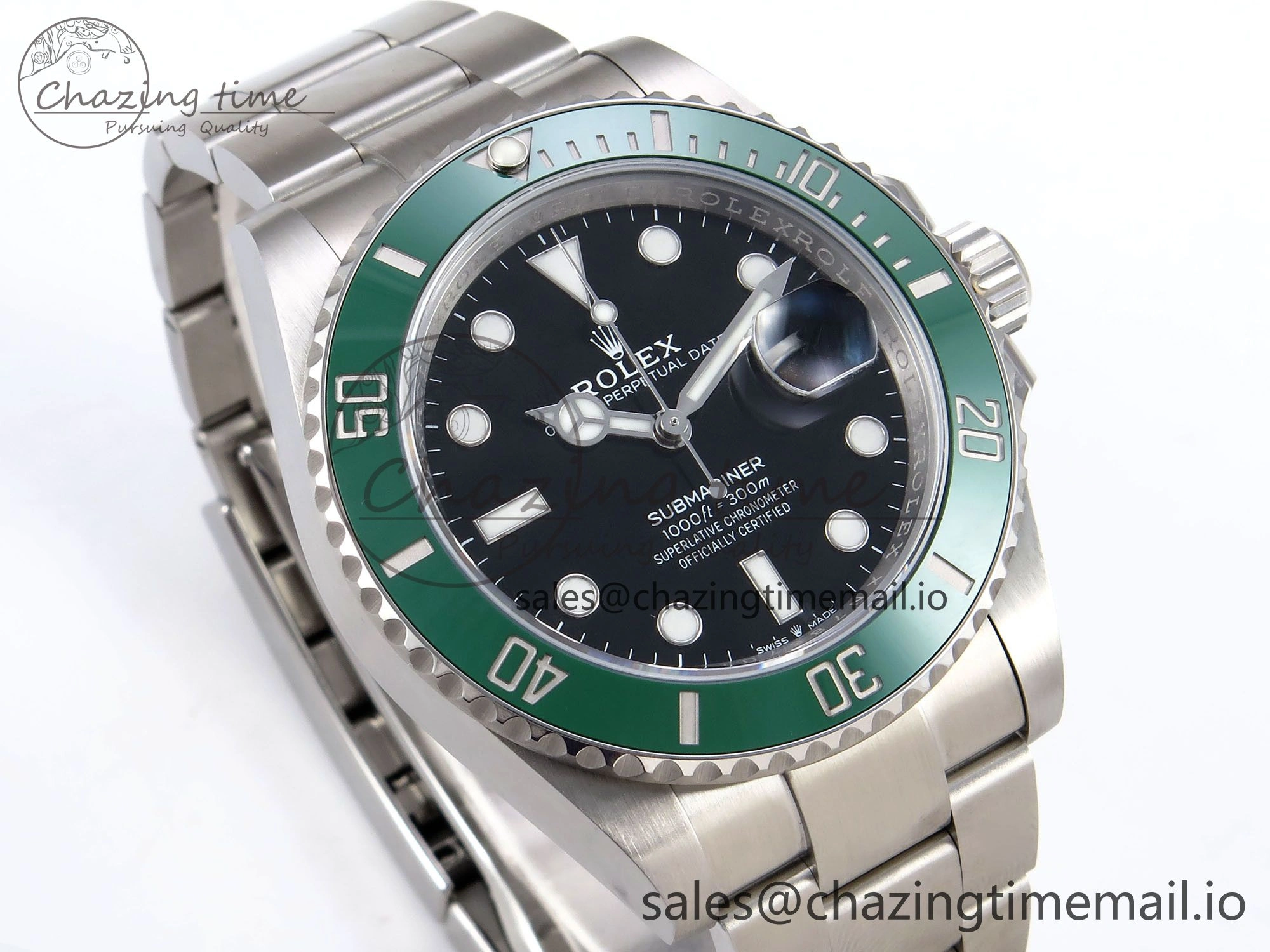 Submariner 126610 LV HGF 1:1 Best Edition Green Bezel Black Dial on SS Bracelet SH3235 V2