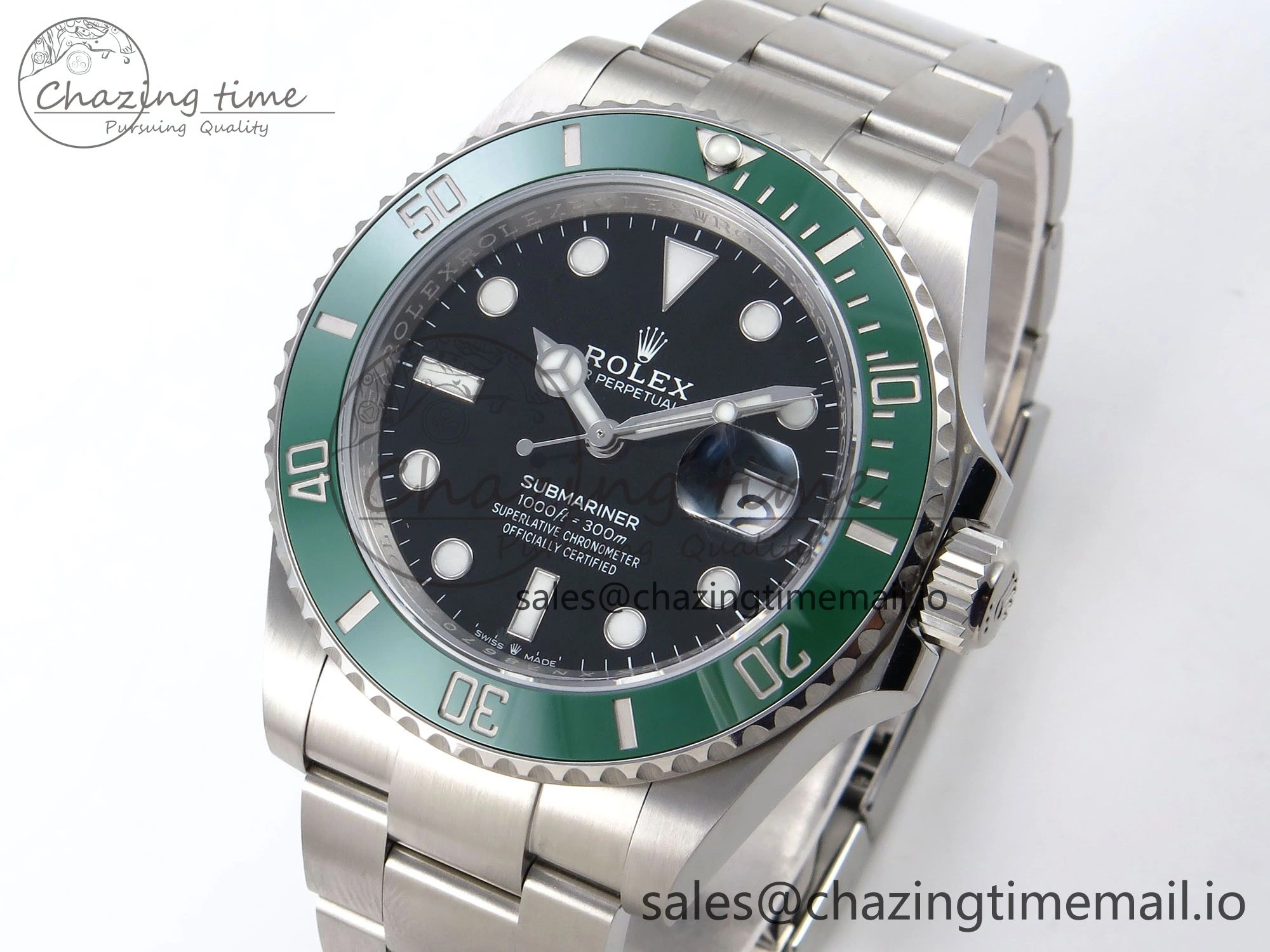 Submariner 126610 LV HGF 1:1 Best Edition Green Bezel Black Dial on SS Bracelet SH3235 V2