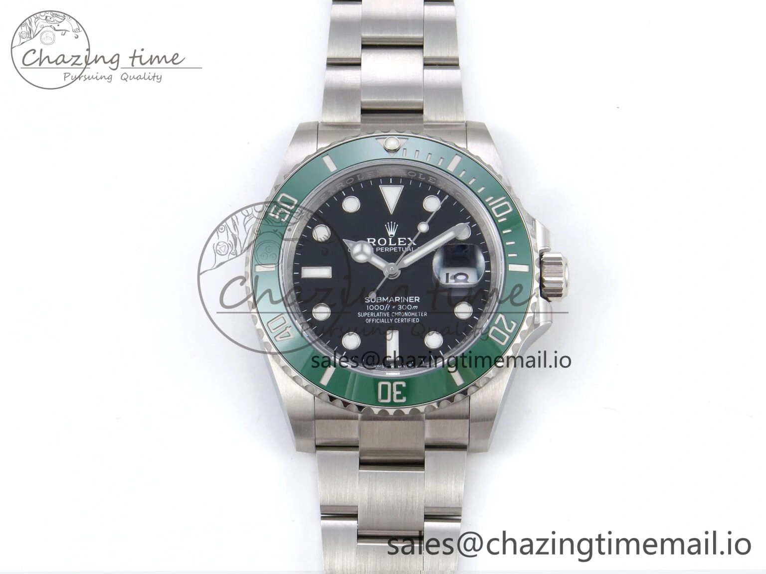 Submariner 126610 LV HGF 1:1 Best Edition Green Bezel Black Dial on SS Bracelet SH3235 V2