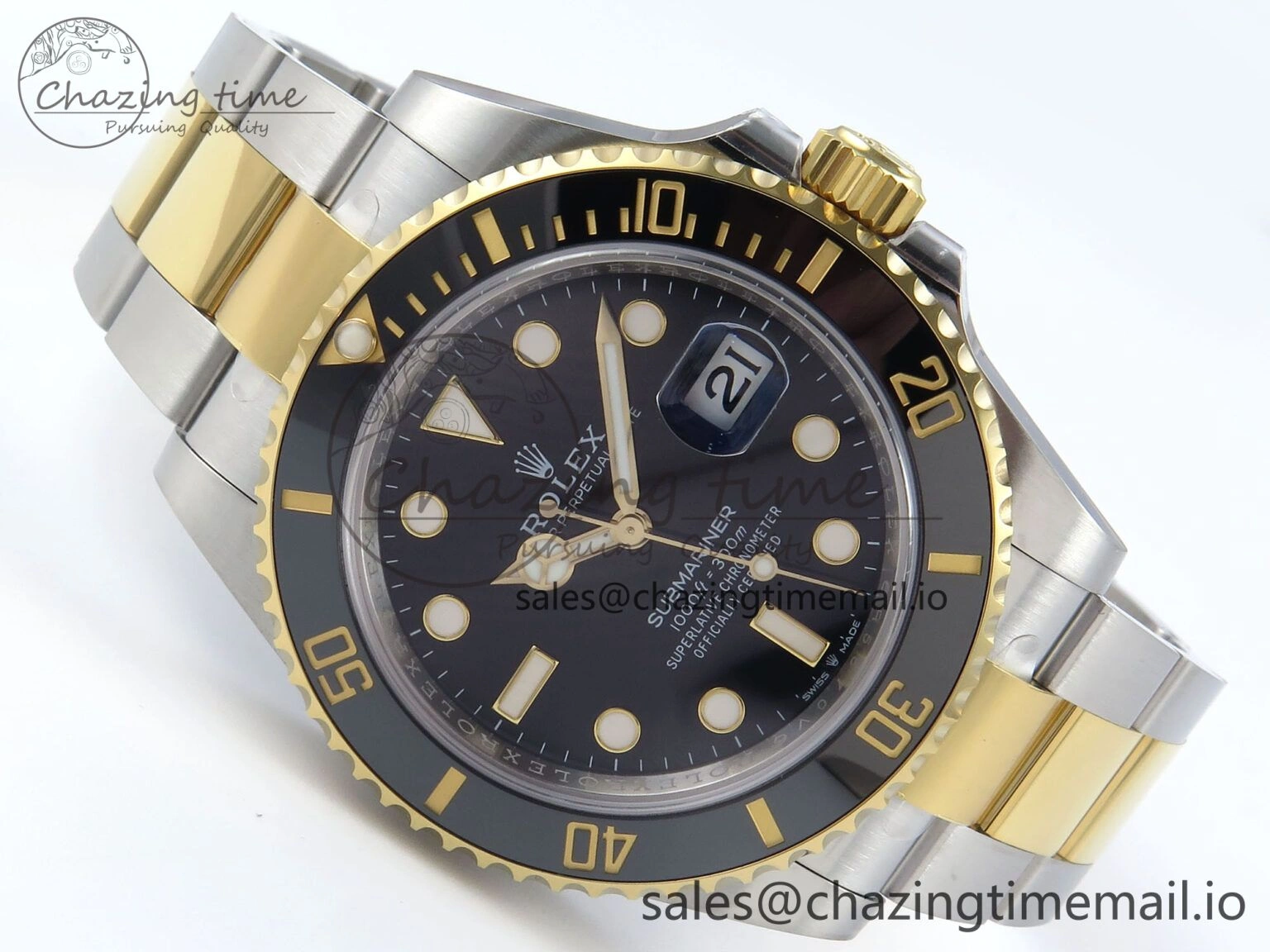 Submariner 126613 LN 904L SS YG THBF 1:1 Best Edition Black Dial On 904L SS YG Bracelet SH3235