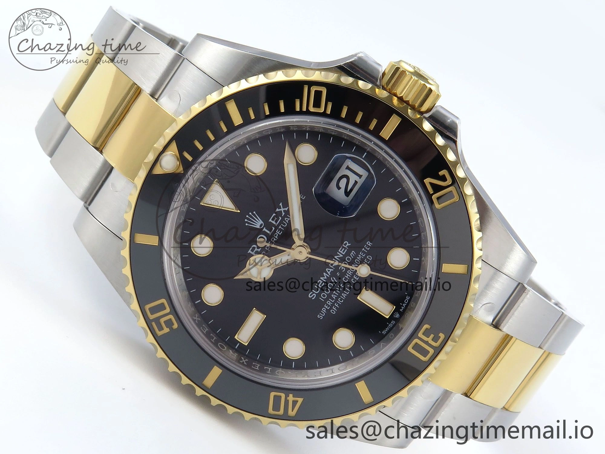 Submariner 126613 LN 904L SS YG THBF 1:1 Best Edition Black Dial On 904L SS YG Bracelet SH3235