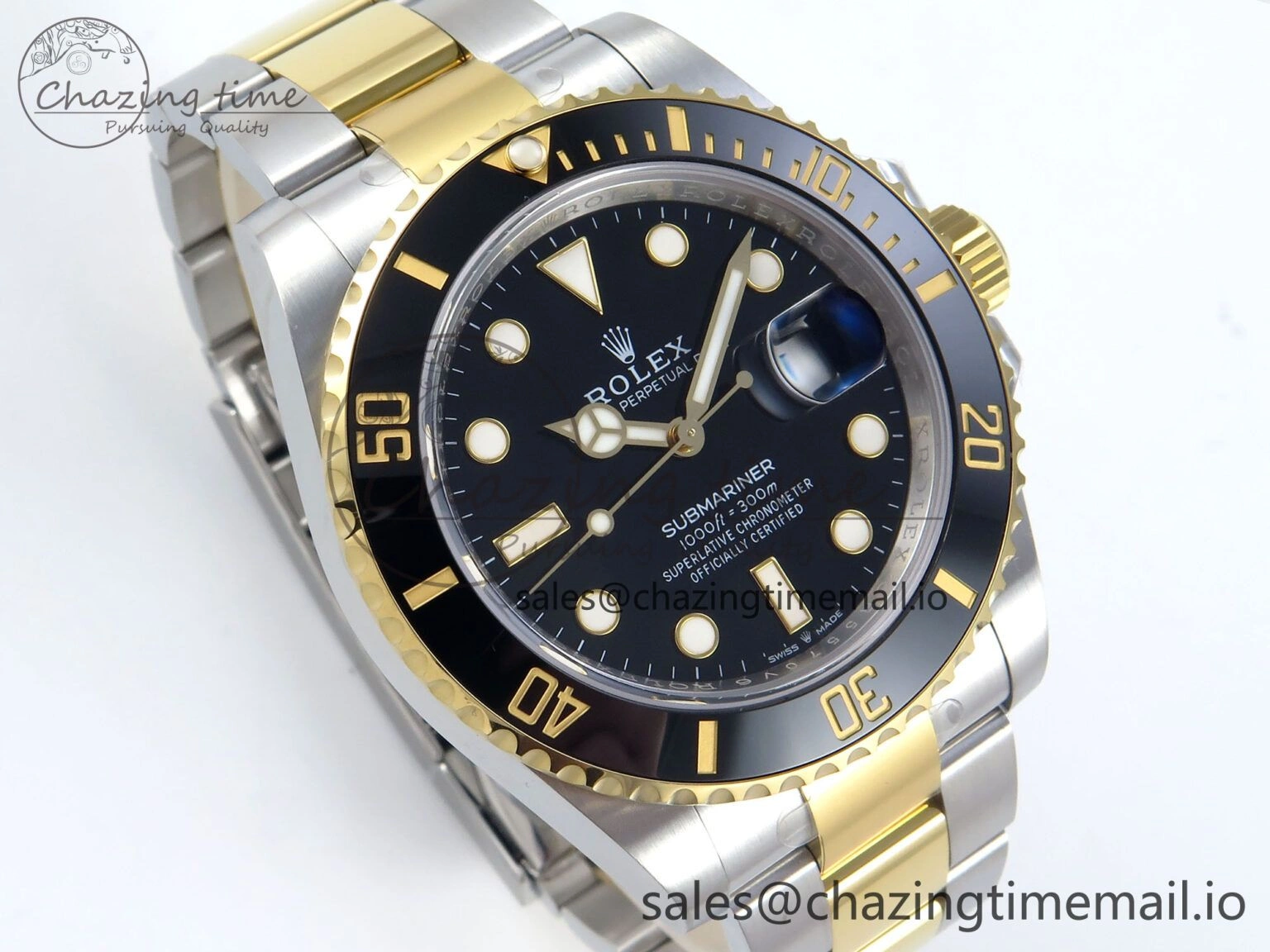 Submariner 126613 LN 904L SS YG THBF 1:1 Best Edition Black Dial On 904L SS YG Bracelet SH3235