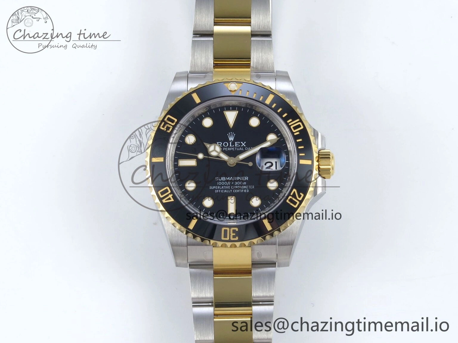 Submariner 126613 LN 904L SS YG THBF 1:1 Best Edition Black Dial On 904L SS YG Bracelet SH3235