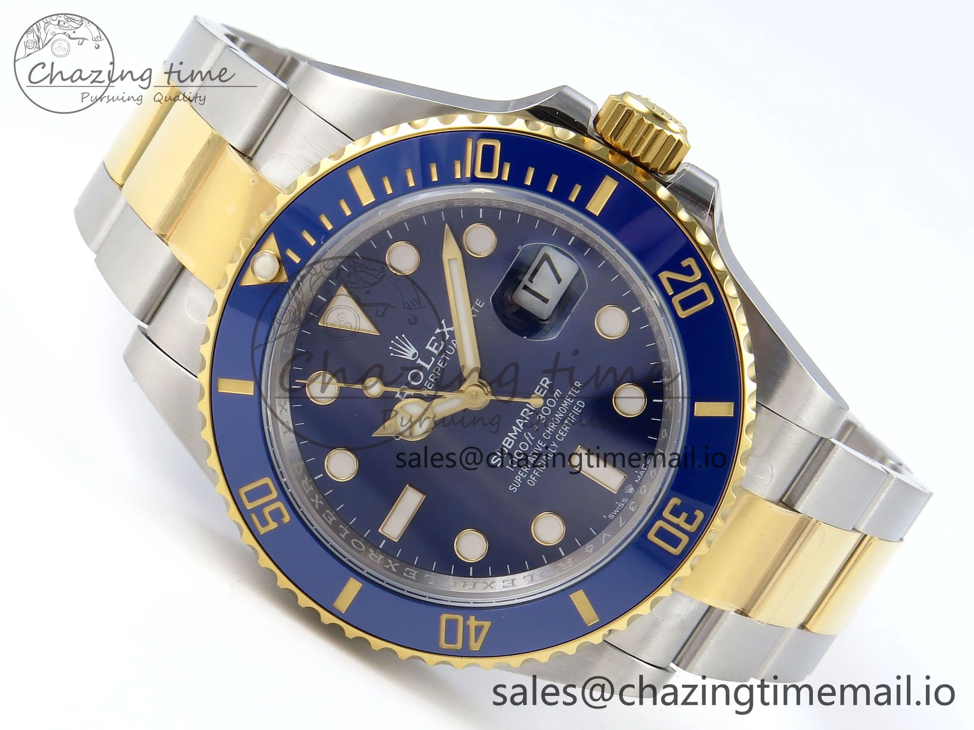 Submariner 126613LB SS YG ARF 1:1 Best Edition Steel Blue Dial 904L on SS YG Oyster Bracelet SH3235
