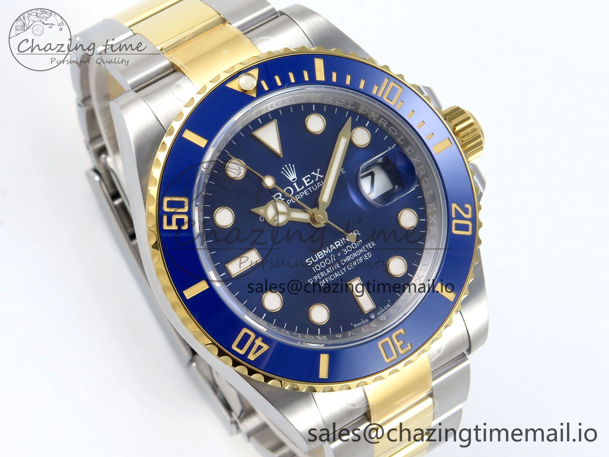 Submariner 126613LB SS YG ARF 1:1 Best Edition Steel Blue Dial 904L on SS YG Oyster Bracelet SH3235