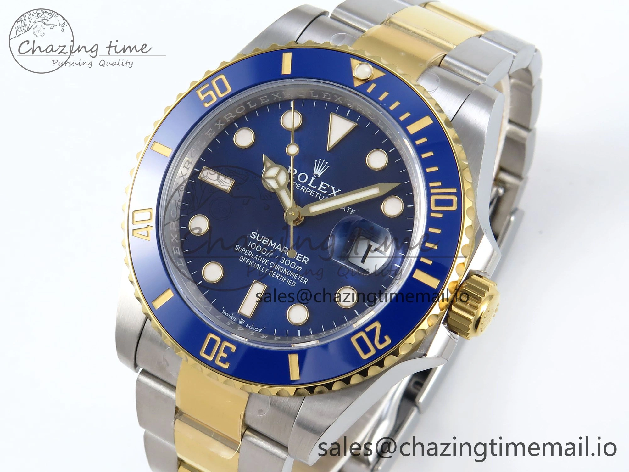 Submariner 126613LB SS YG ARF 1:1 Best Edition Steel Blue Dial 904L on SS YG Oyster Bracelet SH3235