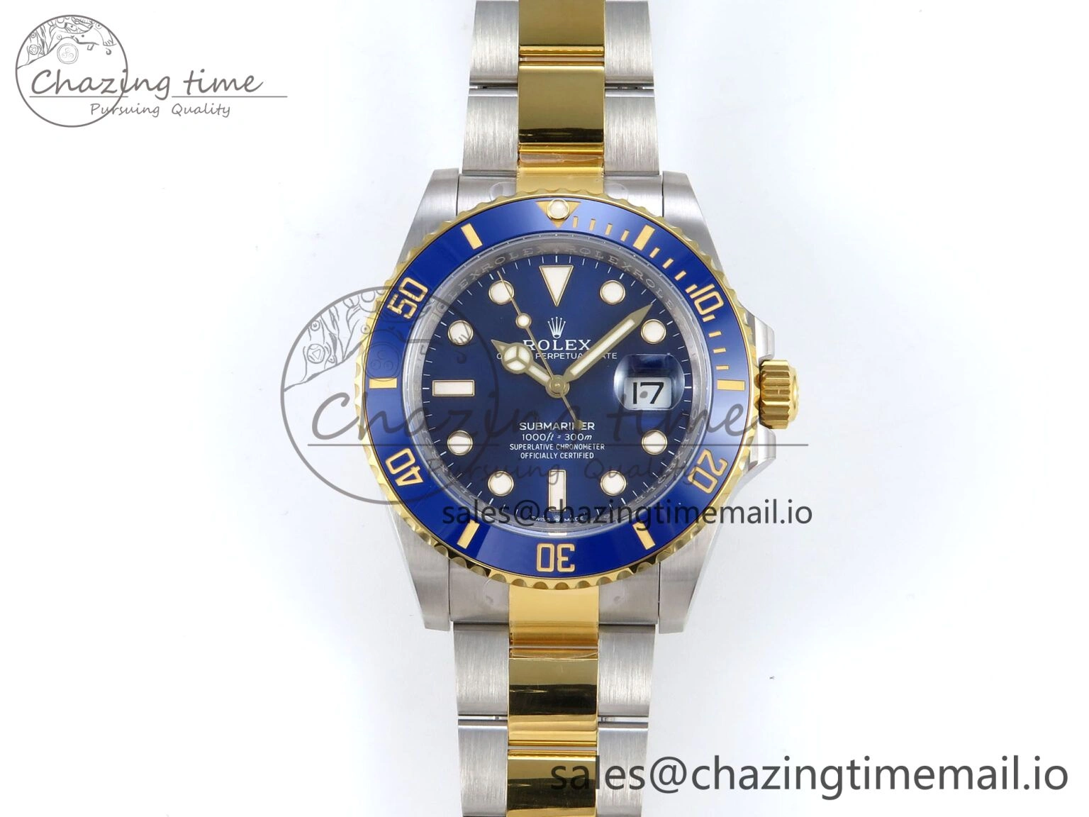 Submariner 126613LB SS YG ARF 1:1 Best Edition Steel Blue Dial 904L on SS YG Oyster Bracelet SH3235