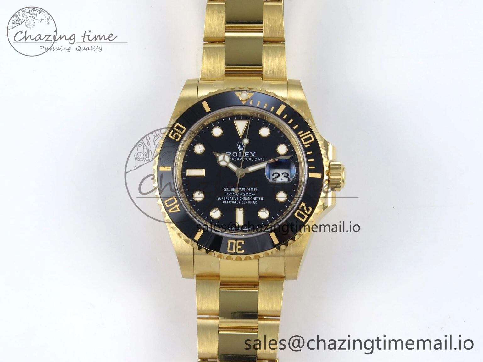 Submariner 126618 LN YG THBF 1:1 Best Edition Black Dial On YG Bracelet SH3235