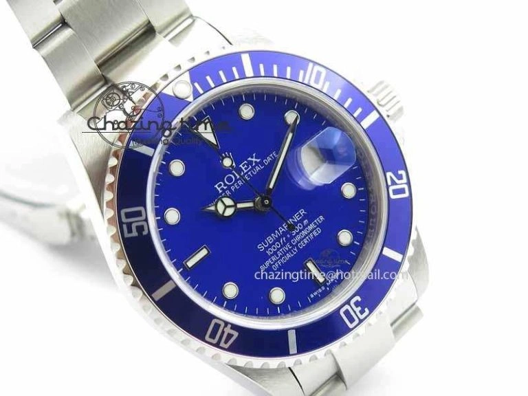 Submariner 16610 Blue SS BP Maker Best Edition Blue Dial On SS Bracelet SA3135