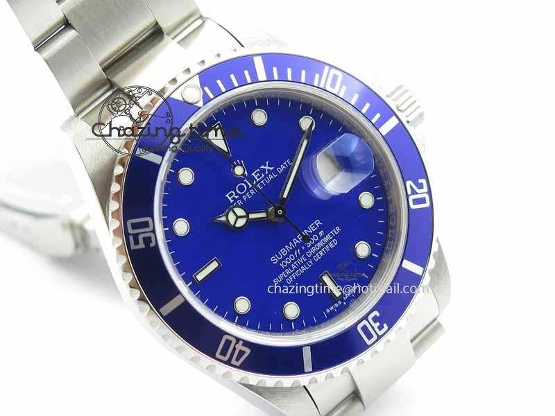 Submariner 16610 Blue SS BP Maker Best Edition Blue Dial On SS Bracelet SA3135