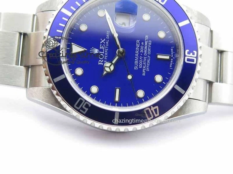 Submariner 16610 Blue SS BP Maker Best Edition Blue Dial On SS Bracelet SA3135