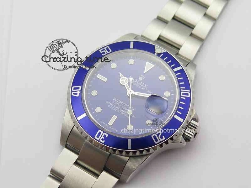Submariner 16610 Blue SS BP Maker Best Edition Blue Dial On SS Bracelet SA3135