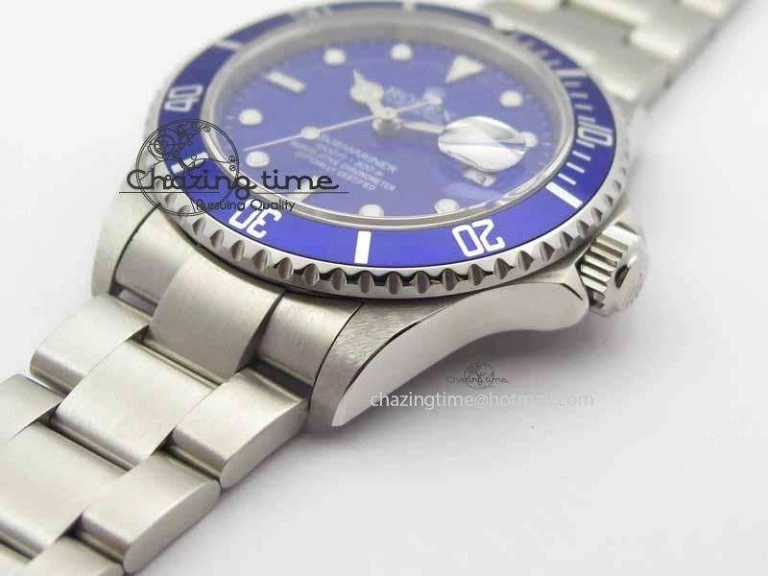 Submariner 16610 Blue SS BP Maker Best Edition Blue Dial On SS Bracelet SA3135