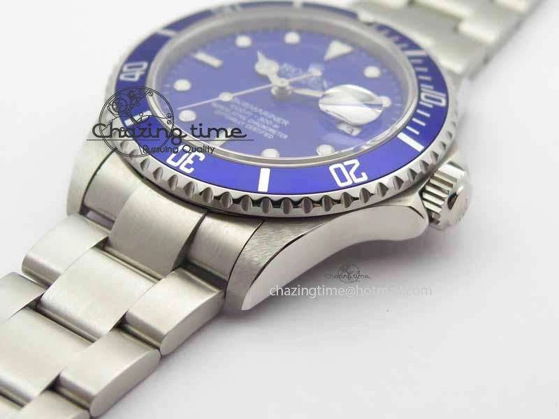 Submariner 16610 Blue SS BP Maker Best Edition Blue Dial On SS Bracelet SA3135