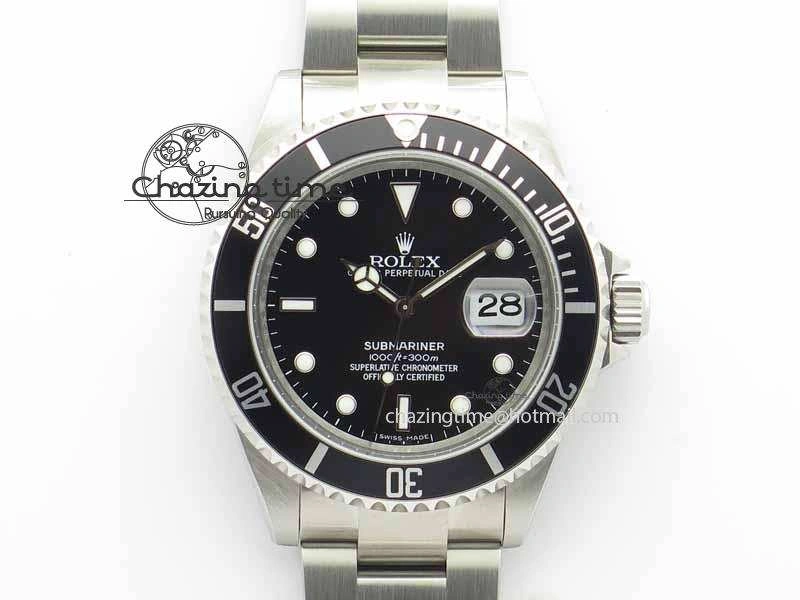 Submariner 16610 LN Black Metal Bezel JF 1:1 Best Edition On SS Bracelet SH3135