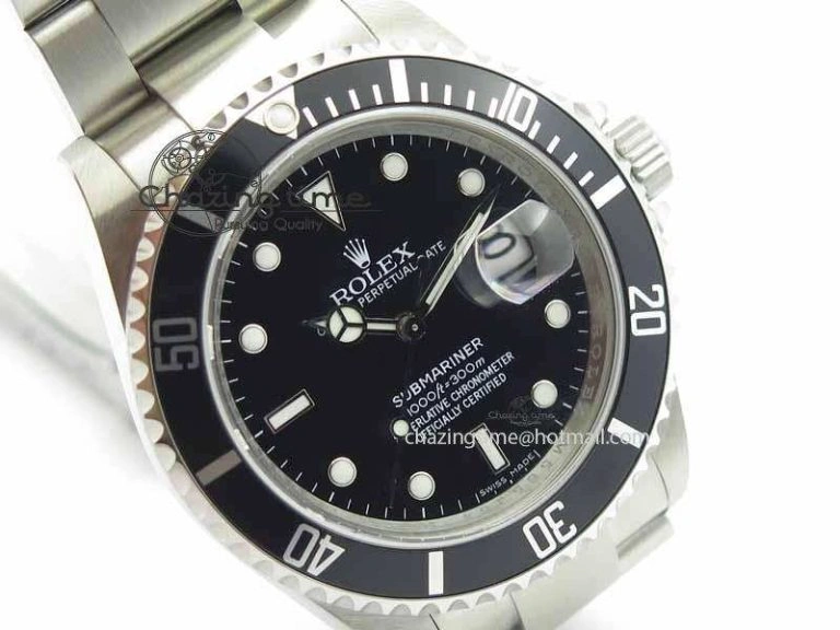 Submariner 16610 LN Black Metal Bezel JF 1:1 Best Edition On SS Bracelet SH3135