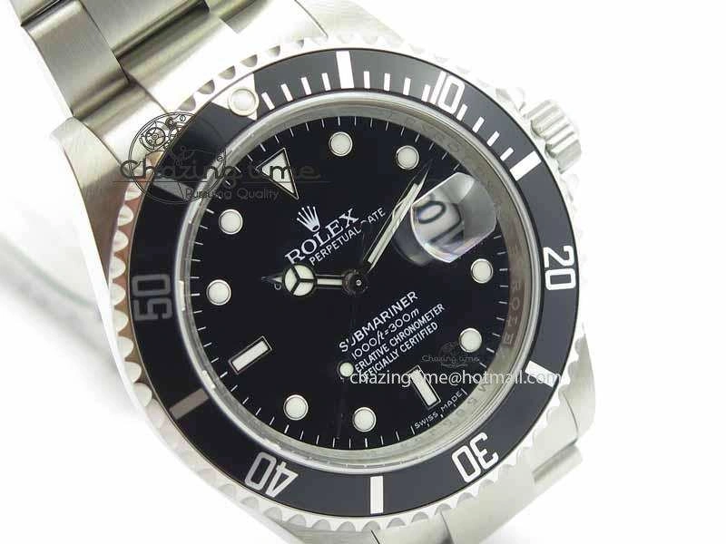 Submariner 16610 LN Black Metal Bezel JF 1:1 Best Edition On SS Bracelet SH3135