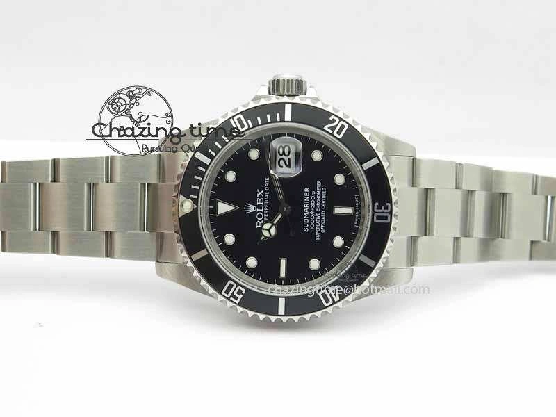 Submariner 16610 LN Black Metal Bezel JF 1:1 Best Edition On SS Bracelet SH3135