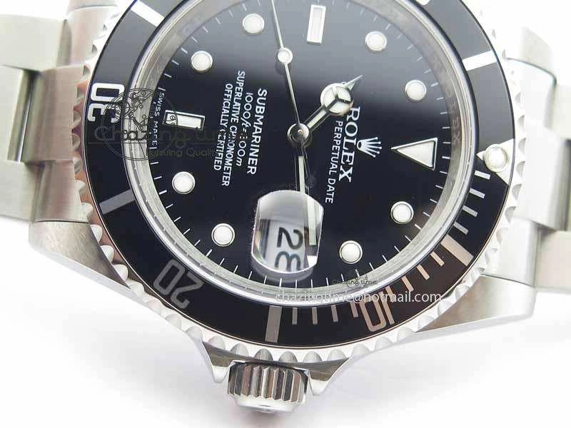 Submariner 16610 LN Black Metal Bezel JF 1:1 Best Edition On SS Bracelet SH3135