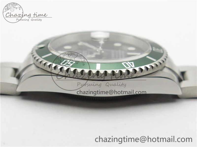 Submariner 16610 LV Green No Rehaut Engraving 904L Steel ARF1:1 Best Edition on SS Bracelet SH3135