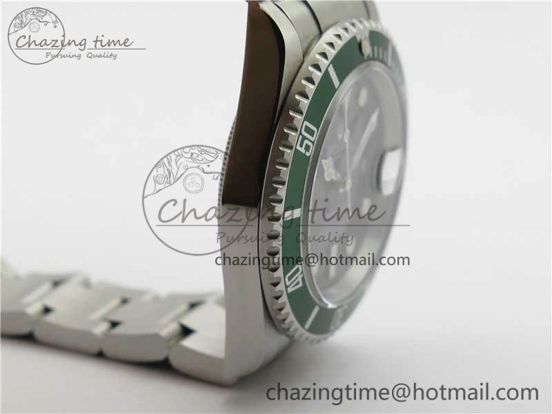 Submariner 16610 LV Green No Rehaut Engraving 904L Steel ARF1:1 Best Edition on SS Bracelet SH3135