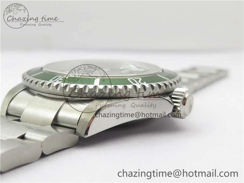 Submariner 16610 LV Kermit Green 904L Steel ARF1:1 Best Edition on SS Bracelet SH3135