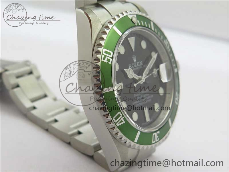 Submariner 16610 LV Kermit Green 904L Steel ARF1:1 Best Edition on SS Bracelet SH3135