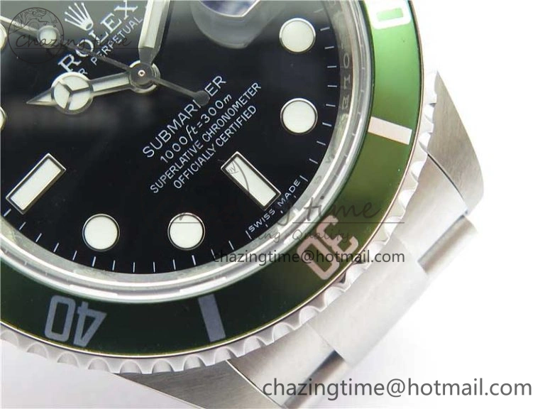 Submariner 16610 LV Kermit Green 904L Steel ARF1:1 Best Edition on SS Bracelet SH3135