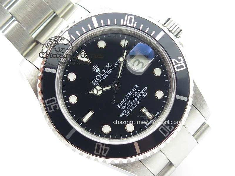 Submariner 16610LN SS BP-Maker Best Edition Black Dial Black Bezel On SS Bracelet SA3135