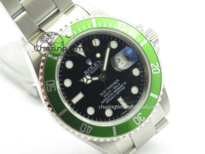 Submariner 16610LV SS BP-Maker Best Edition Black Dial Green Bezel On SS Bracelet SA3135