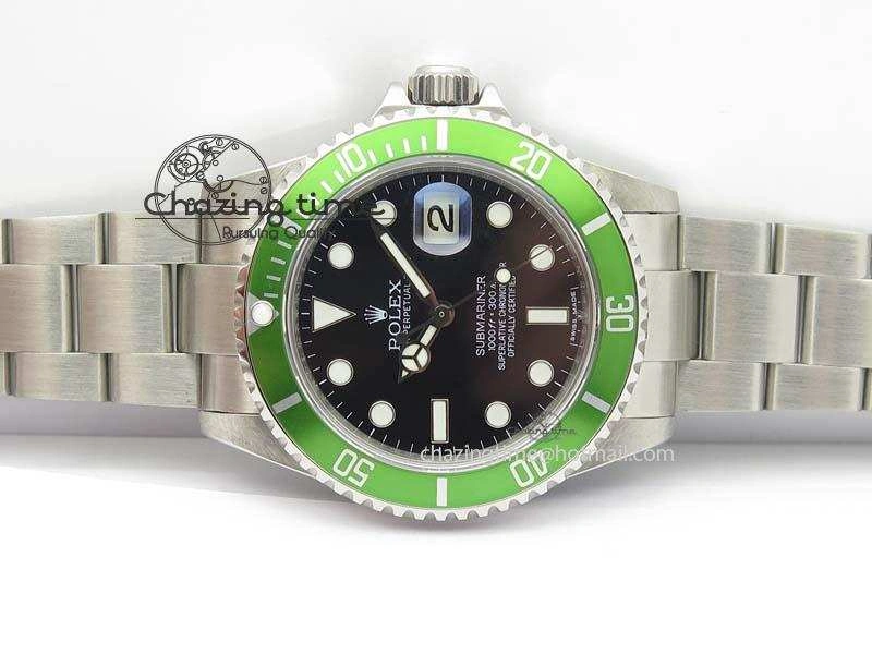 Submariner 16610LV SS BP-Maker Best Edition Black Dial Green Bezel On SS Bracelet SA3135