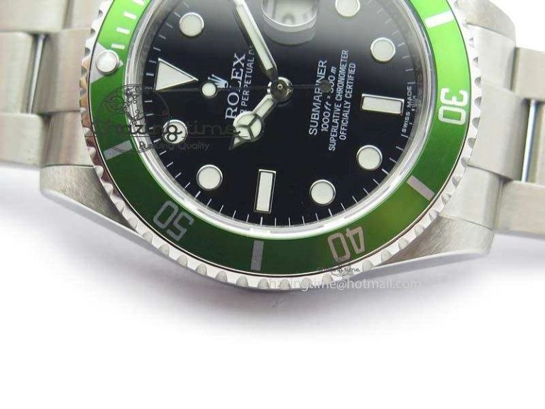 Submariner 16610LV SS BP-Maker Best Edition Black Dial Green Bezel On SS Bracelet SA3135