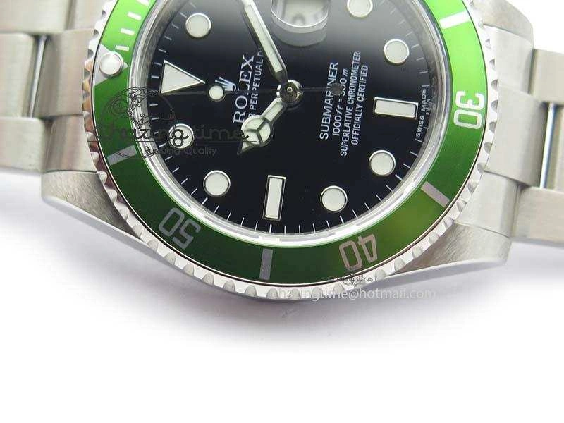 Submariner 16610LV SS BP-Maker Best Edition Black Dial Green Bezel On SS Bracelet SA3135