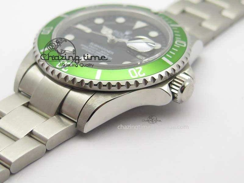 Submariner 16610LV SS BP-Maker Best Edition Black Dial Green Bezel On SS Bracelet SA3135