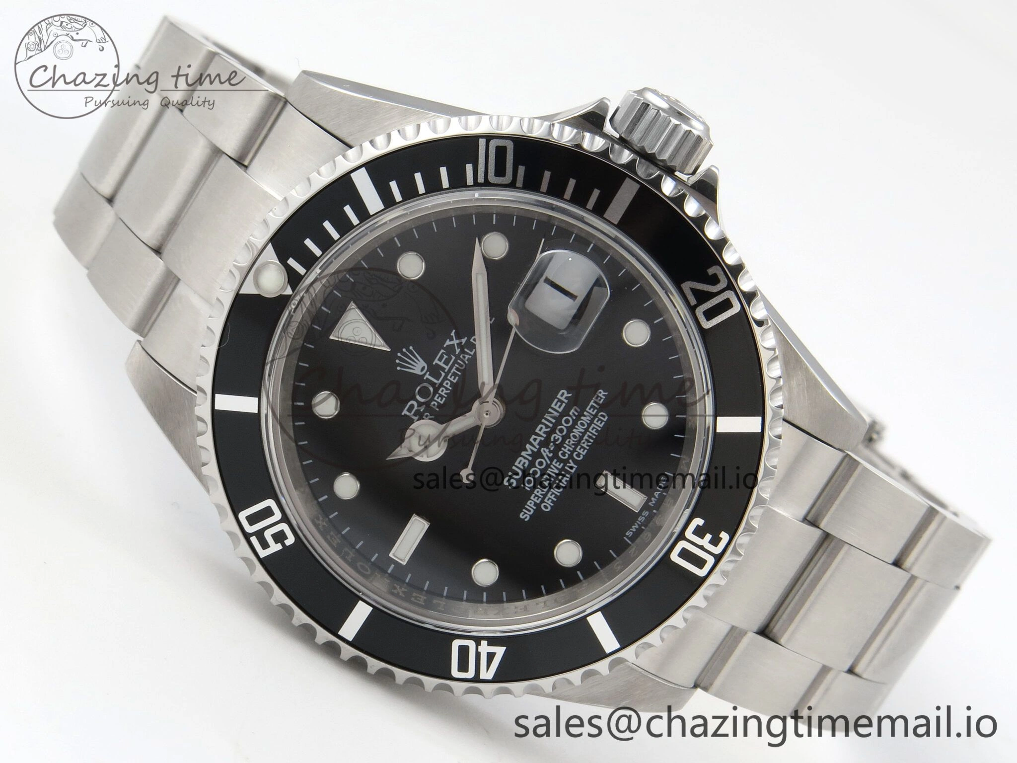 Submariner 40mm 16610 LN Black Ceramic TWF 1:1 Best Edition on Bracelet SH3135