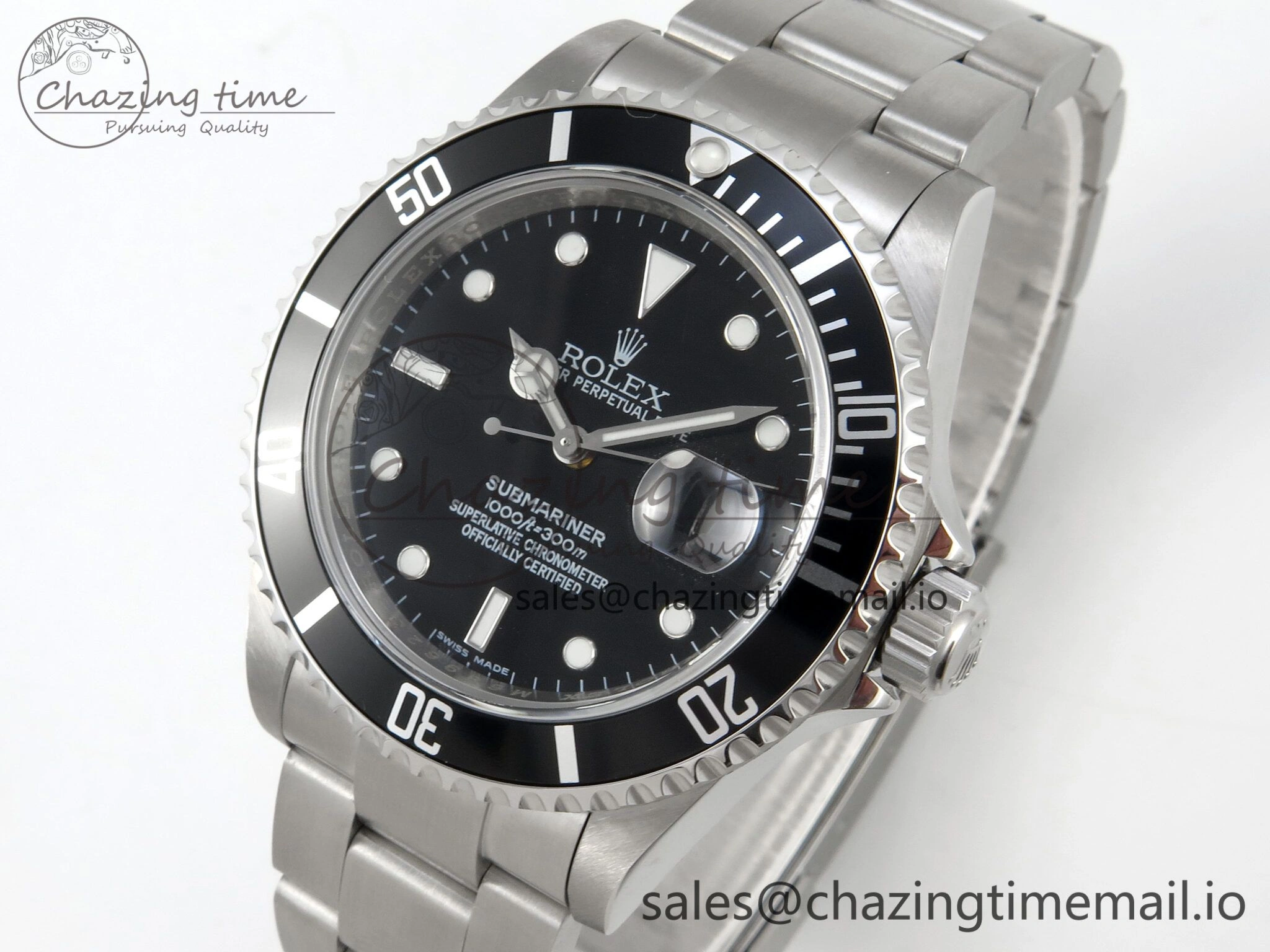 Submariner 40mm 16610 LN Black Ceramic TWF 1:1 Best Edition on Bracelet SH3135
