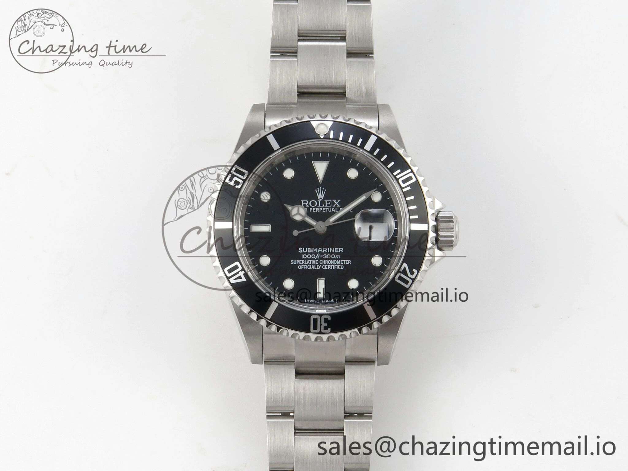 Submariner 40mm 16610 LN Black Ceramic TWF 1:1 Best Edition on Bracelet SH3135