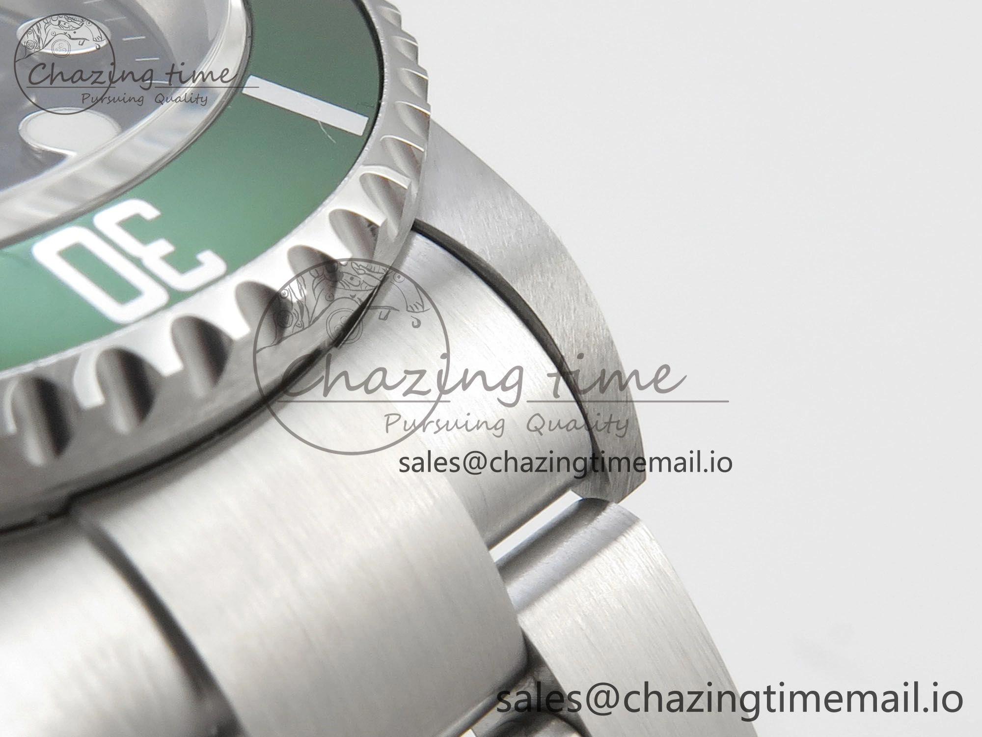 Submariner 40mm 16610 LV Green Ceramic TWF 1:1 Best Edition on Bracelet SH3135 (NO REHAUT ENGRAVING)