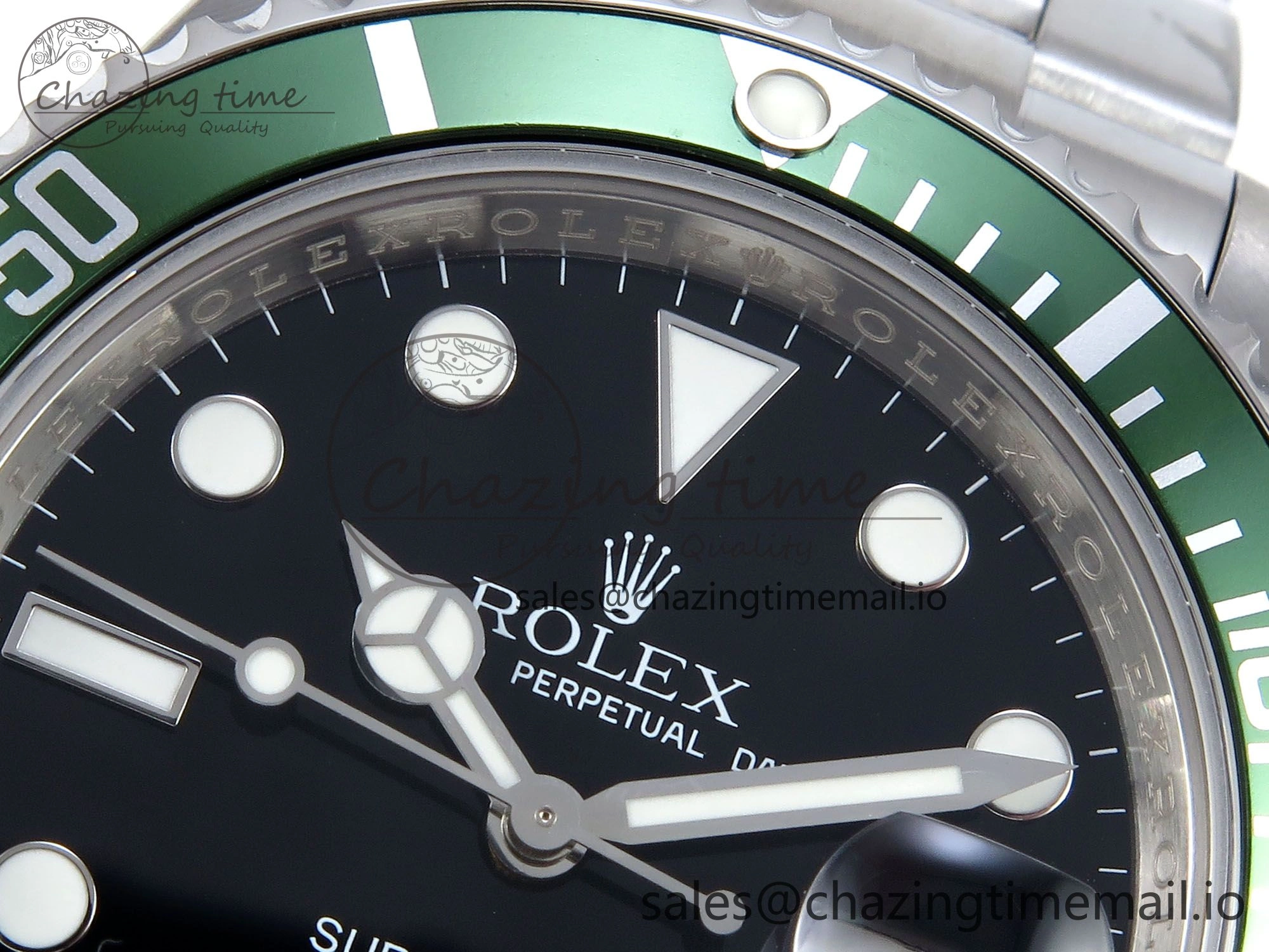 Submariner 40mm 16610 LV Green Ceramic TWF 1:1 Best Edition on Bracelet SH3135