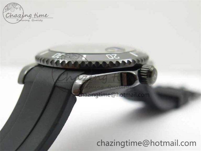 Submariner 40mm Black Ceramic 5GF Best Edition Black Dial on Black Rubber Strap SA3135