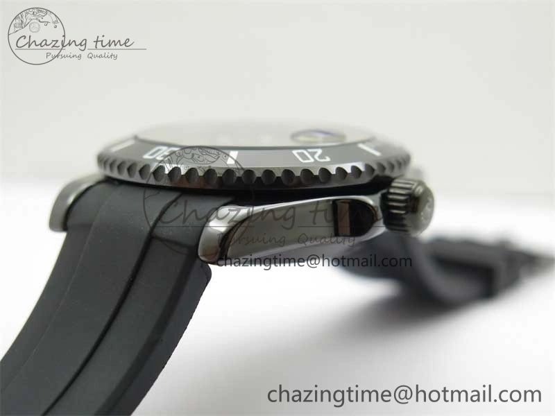 Submariner 40mm Black Ceramic 5GF Best Edition Black Dial on Black Rubber Strap SA3135