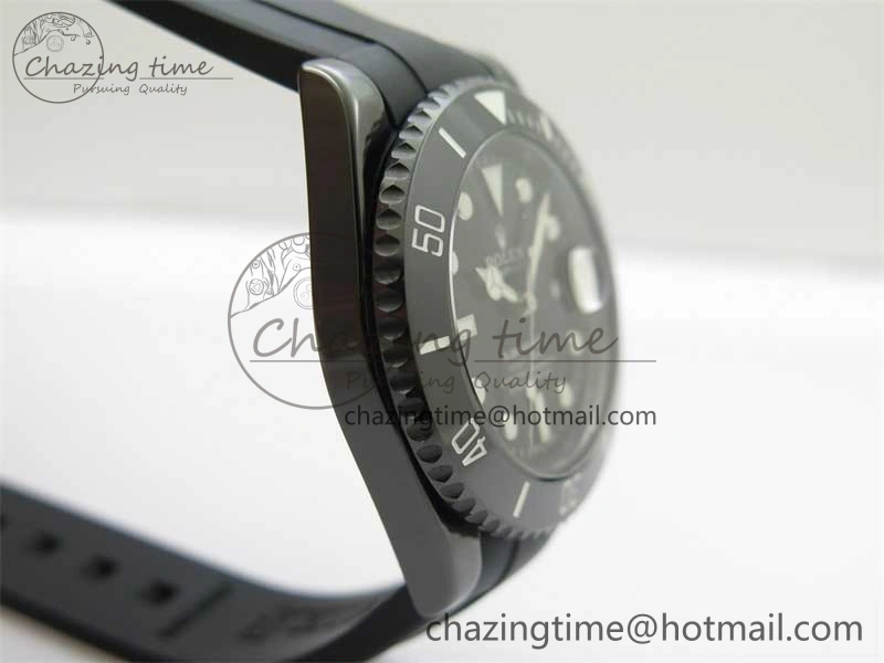Submariner 40mm Black Ceramic 5GF Best Edition Black Dial on Black Rubber Strap SA3135