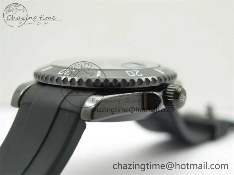 Submariner 40mm Black Ceramic 5GF Best Edition Blue Candy Dial on Black Rubber Strap SA3135