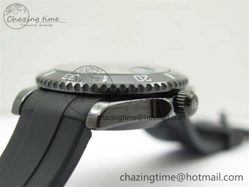Submariner 40mm Black Ceramic 5GF Best Edition Blue Candy Dial on Black Rubber Strap SA3135