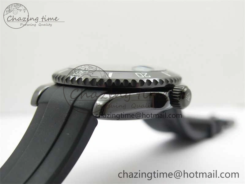 Submariner 40mm Black Ceramic 5GF Best Edition Cream Dial on Black Rubber Strap SA3135