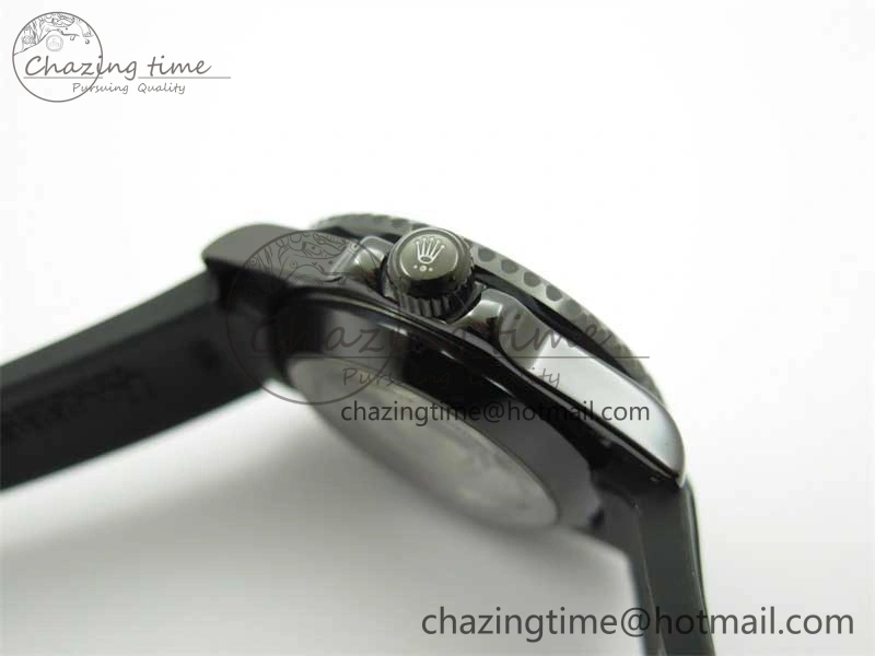 Submariner 40mm Black Ceramic 5GF Best Edition Cream Dial on Black Rubber Strap SA3135