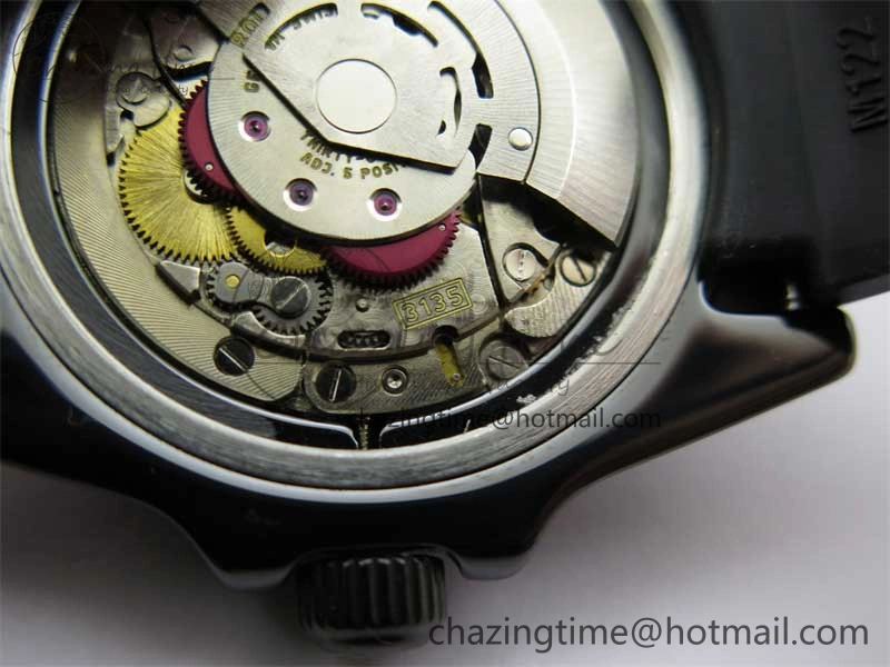Submariner 40mm Black Ceramic 5GF Best Edition Cream Dial on Black Rubber Strap SA3135