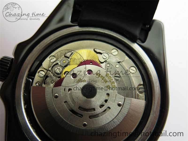 Submariner 40mm Black Ceramic 5GF Best Edition Cream Dial on Black Rubber Strap SA3135