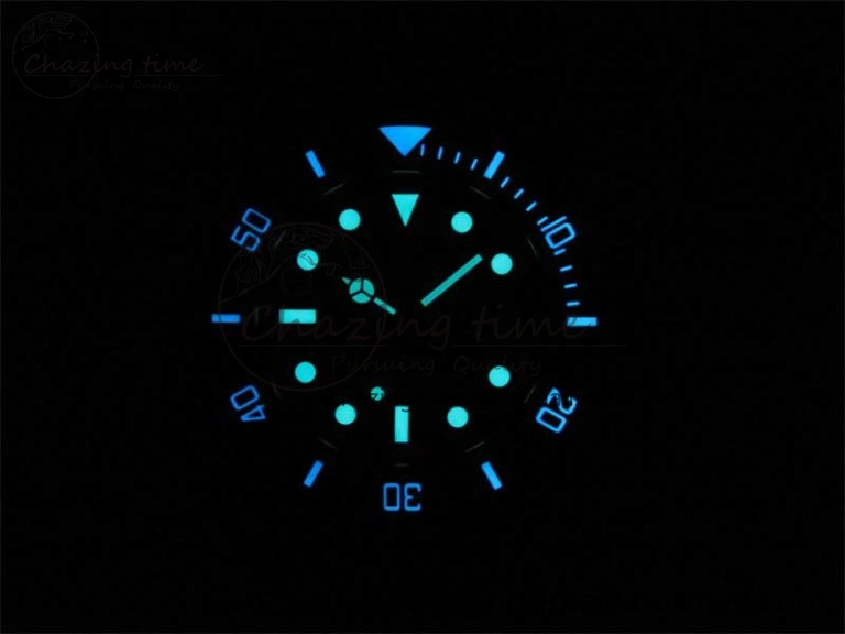 Submariner 40mm Black Ceramic 5GF Best Edition Green Dial on Black Rubber Strap SA3135